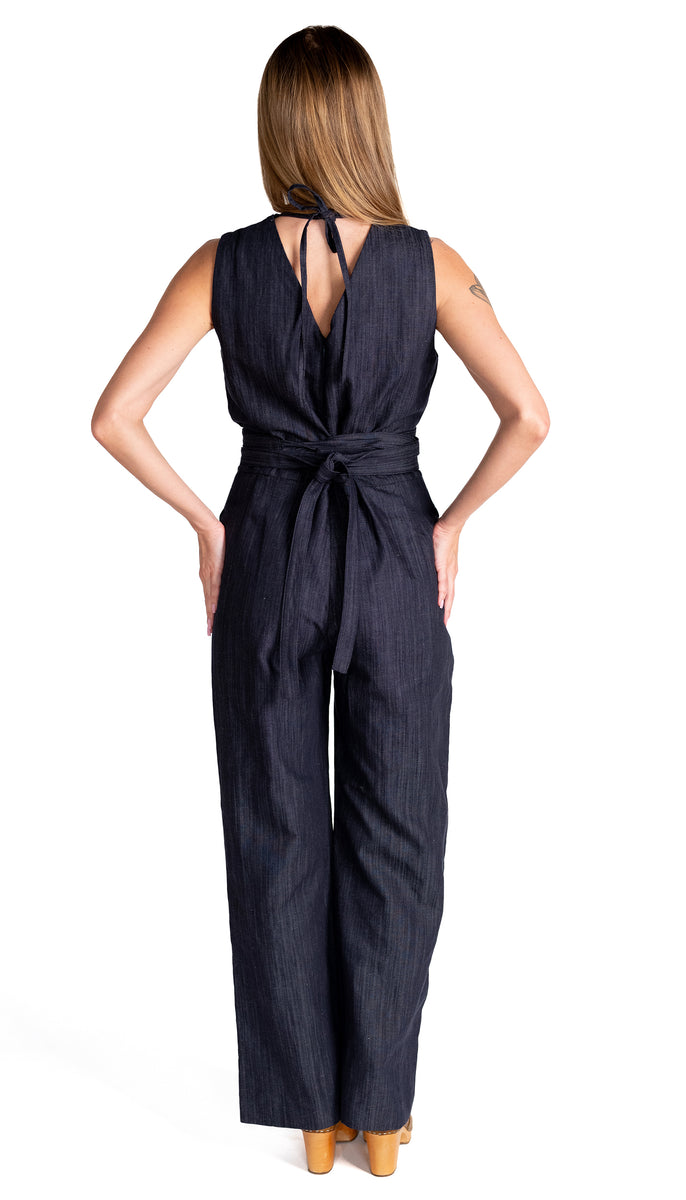 Deep Indigo Organic Cotton Menstruation Jumpsuit main image 0