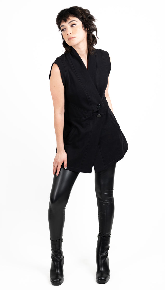 The Tailored Asymmetrical Vest/ Cotton – naturevsfuture