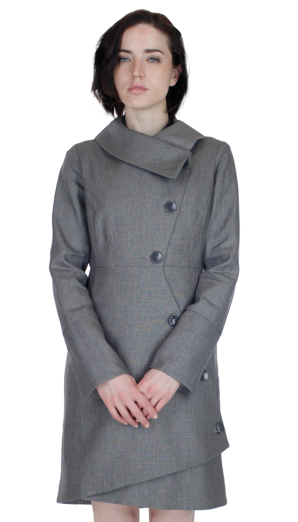 Swerve Jacket in Linen / Grey