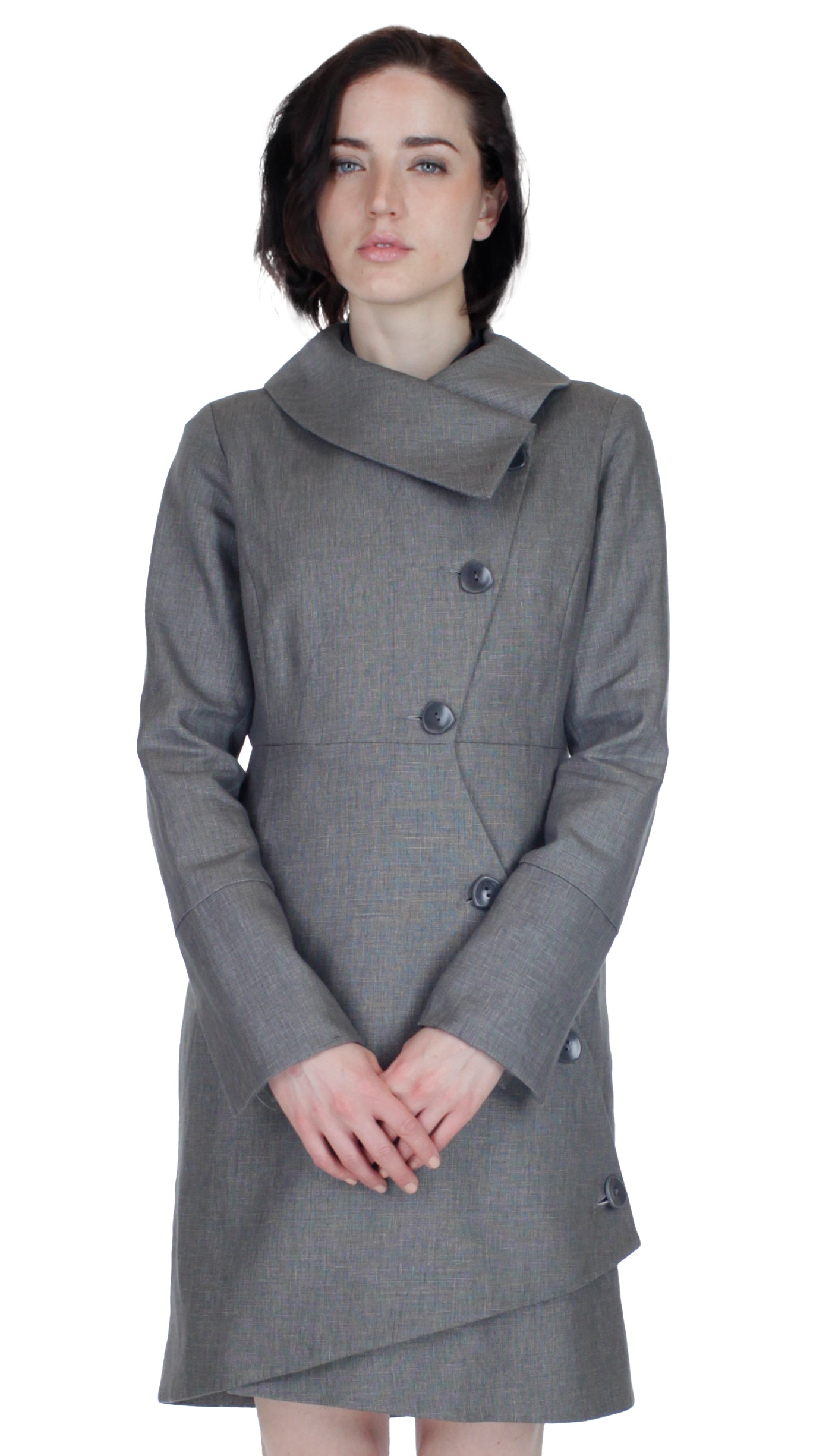 Swerve Jacket in Linen / Grey