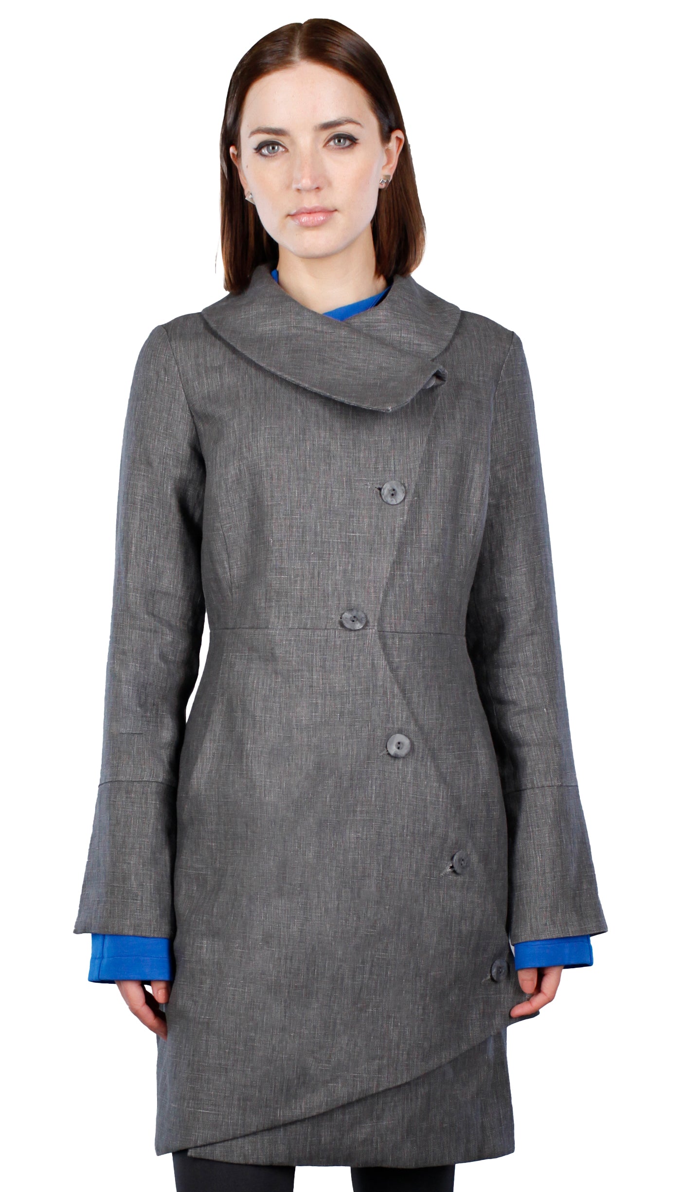 Swerve Jacket in Linen / Grey