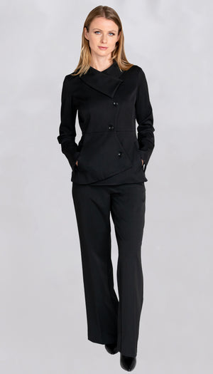 Swerve Long Sleeve Wool Suit Blazer