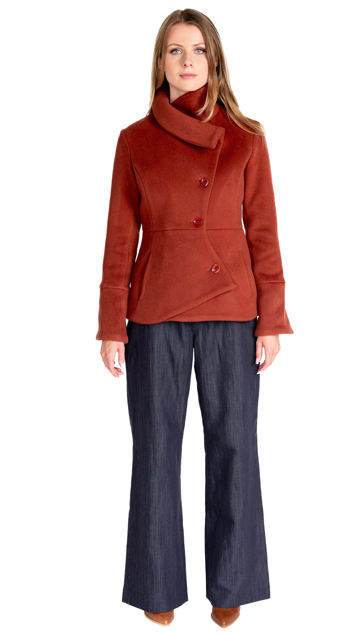 Short Swerve Coat/ Cinnamon