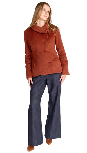 Short Swerve Coat/ Rust