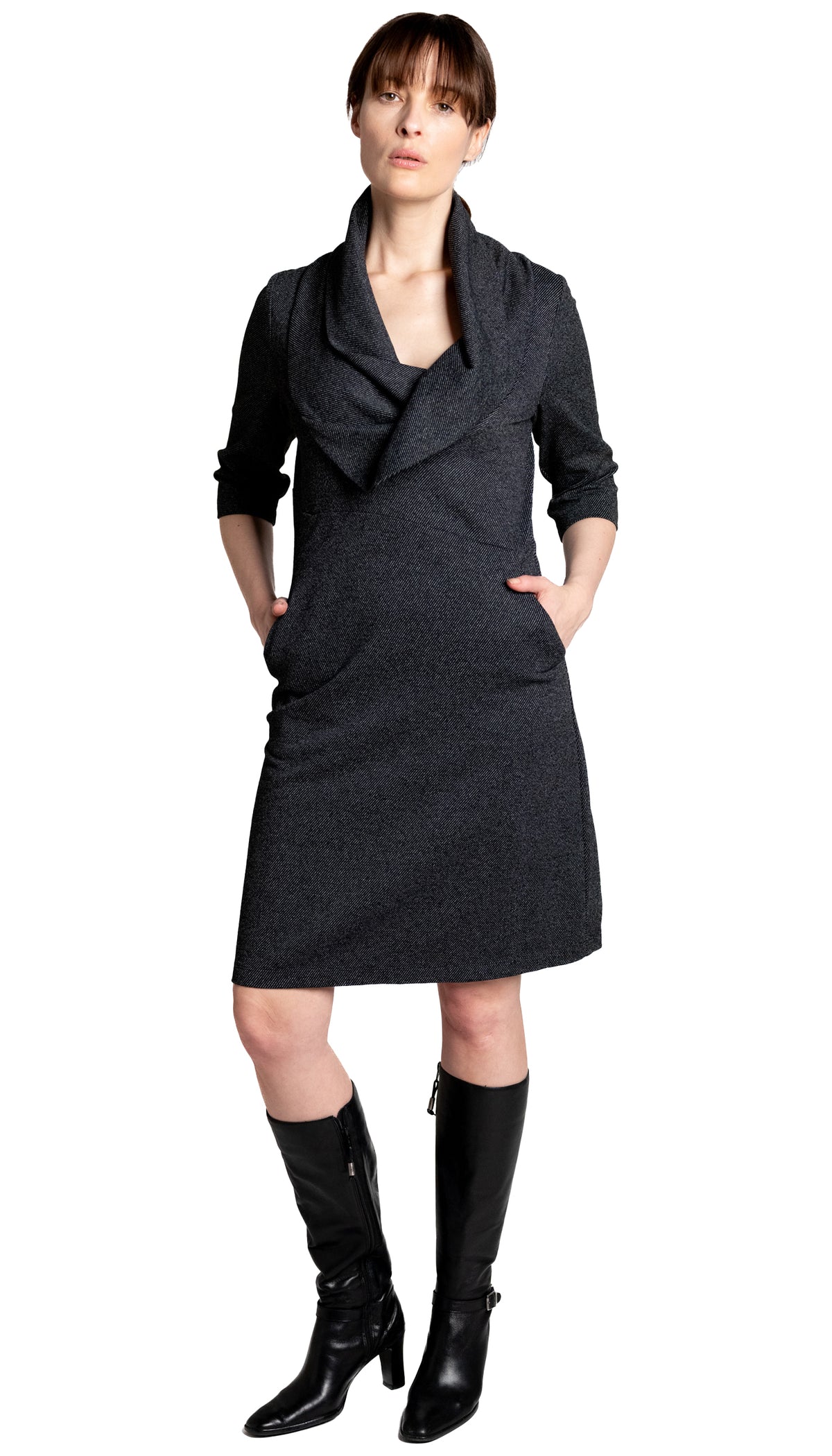 Cowl Neck Tunic Dress