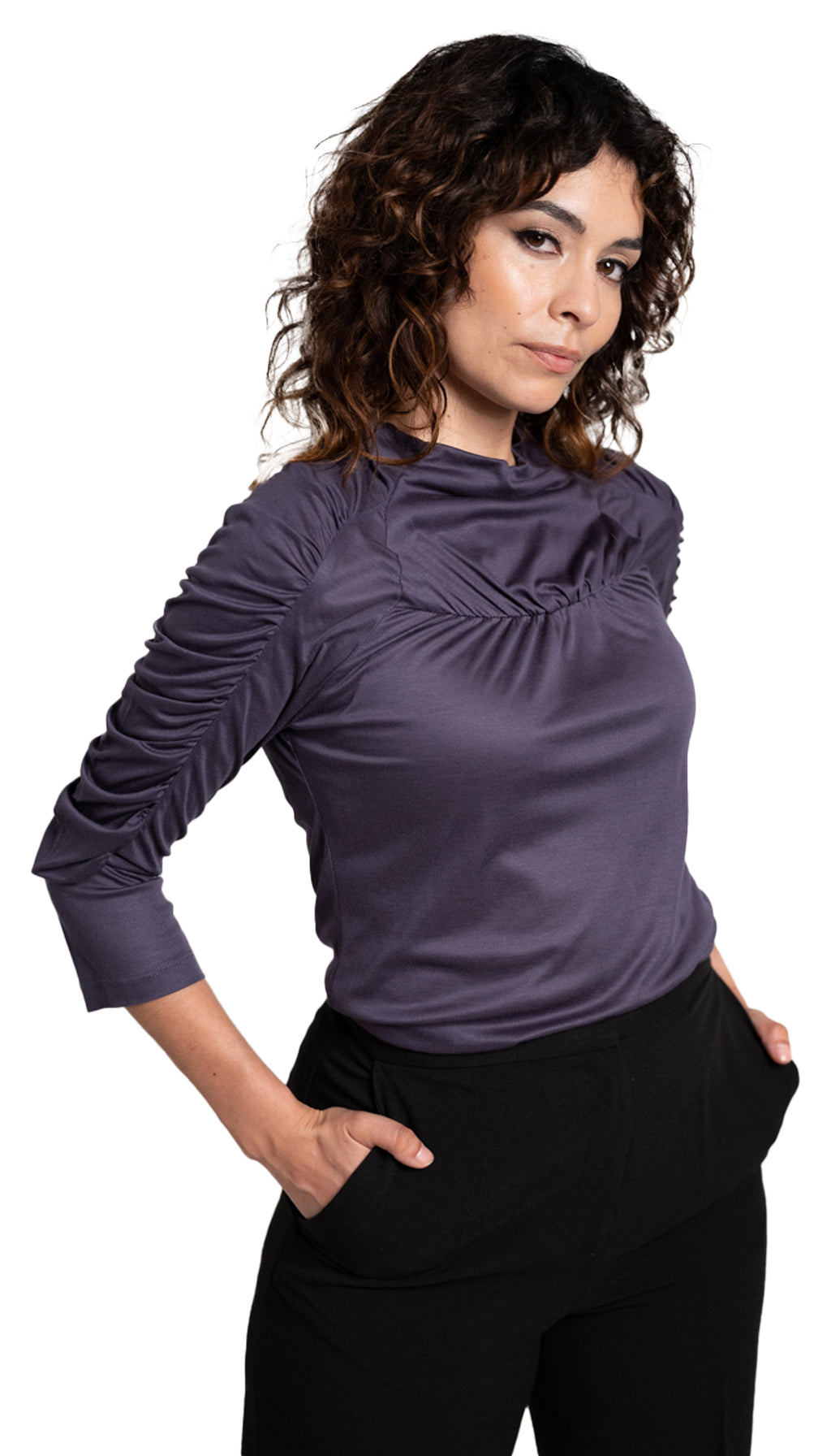 Mon Cherie Top/ Blue-Gray