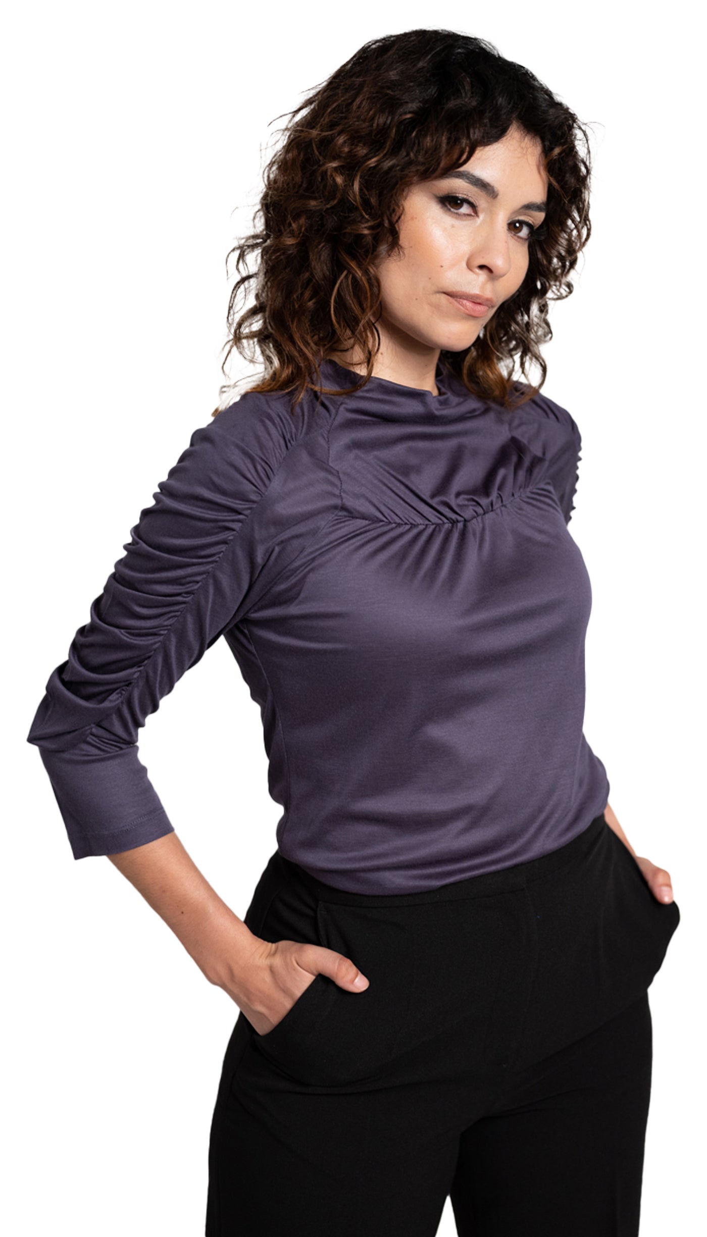 Mon Cherie Top/ Blue-Gray