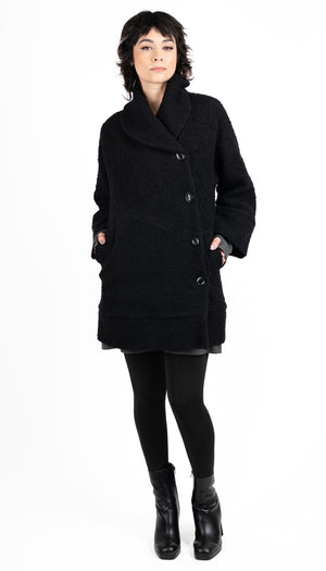 Classic Swing Coat/ Novelty /Black