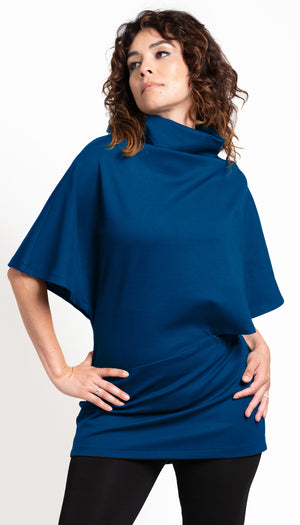 Poncho Tunic Top/ Moroccan Blue