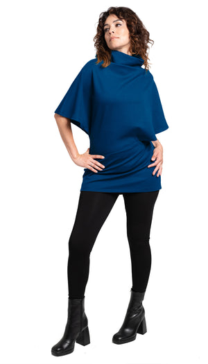 Poncho Tunic Top/ Moroccan Blue