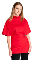 Poncho Tunic Top/ Scarlet