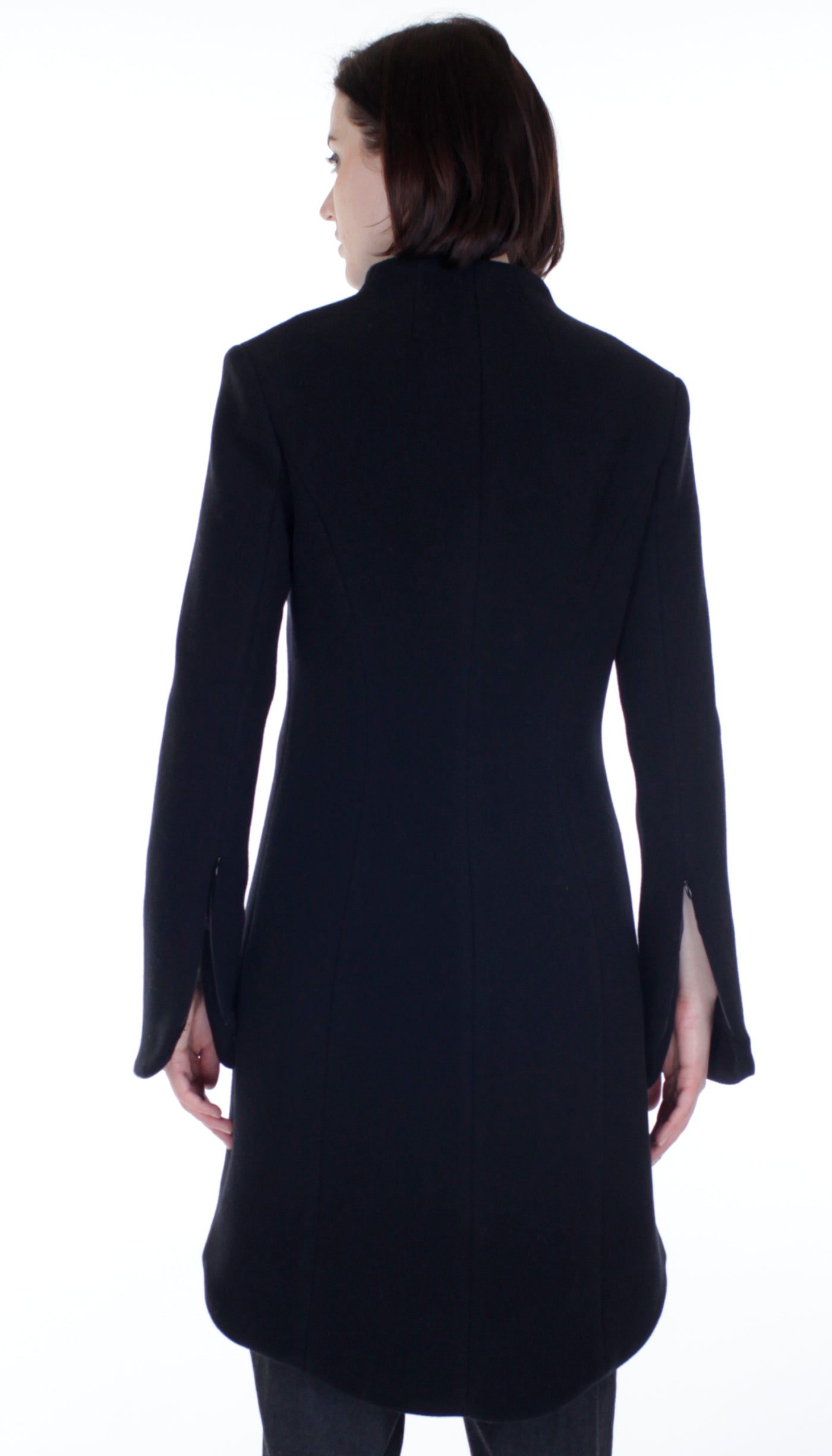 Minimal Mock Coat/ Black