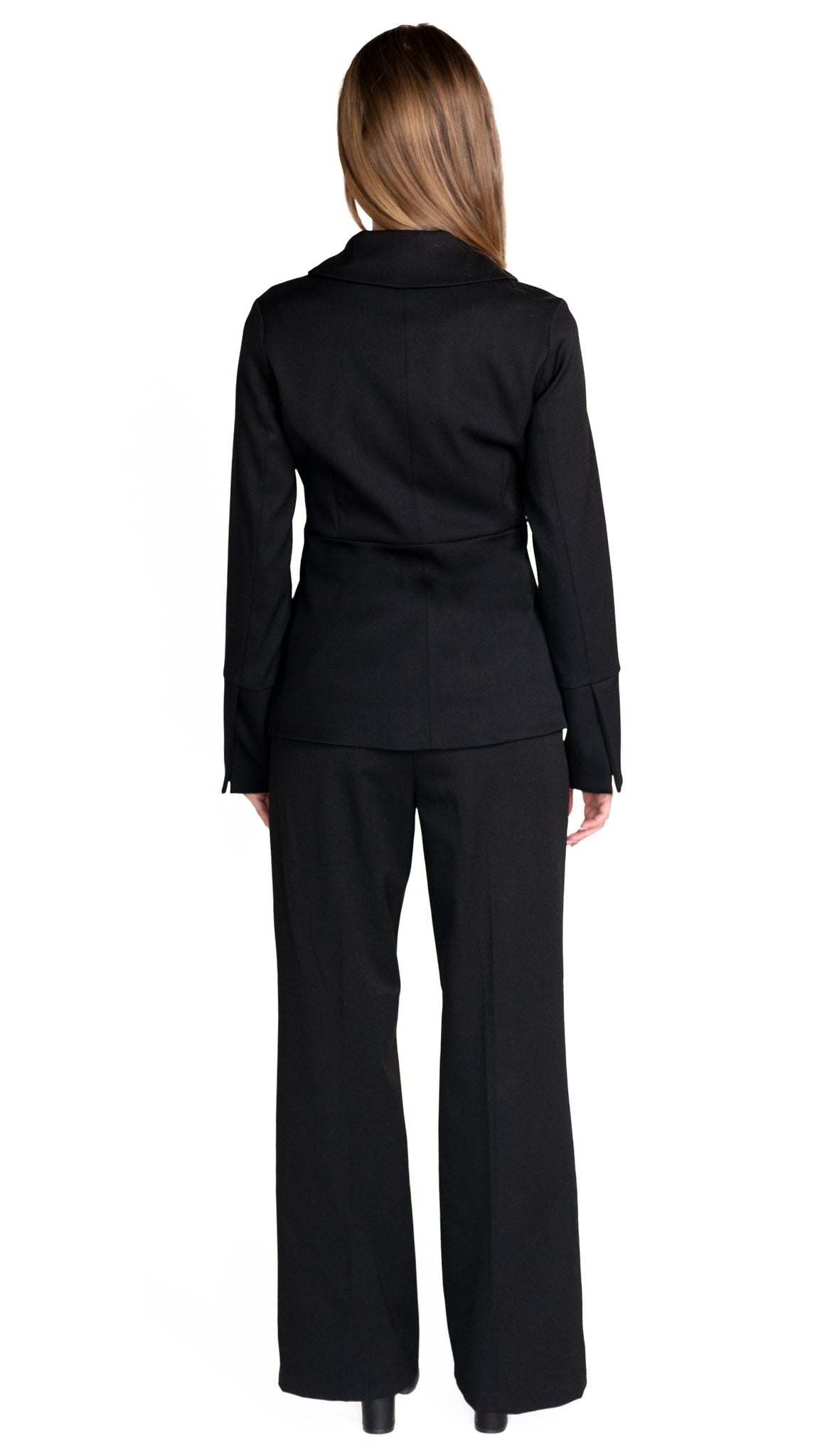 Swerve Long Sleeve Wool Suit Blazer