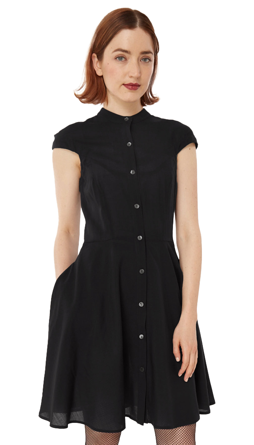 Zoey Dress in Organic Cotton: Sheer Black