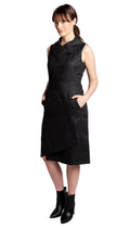 Linen Swerve Vest Dress / Black