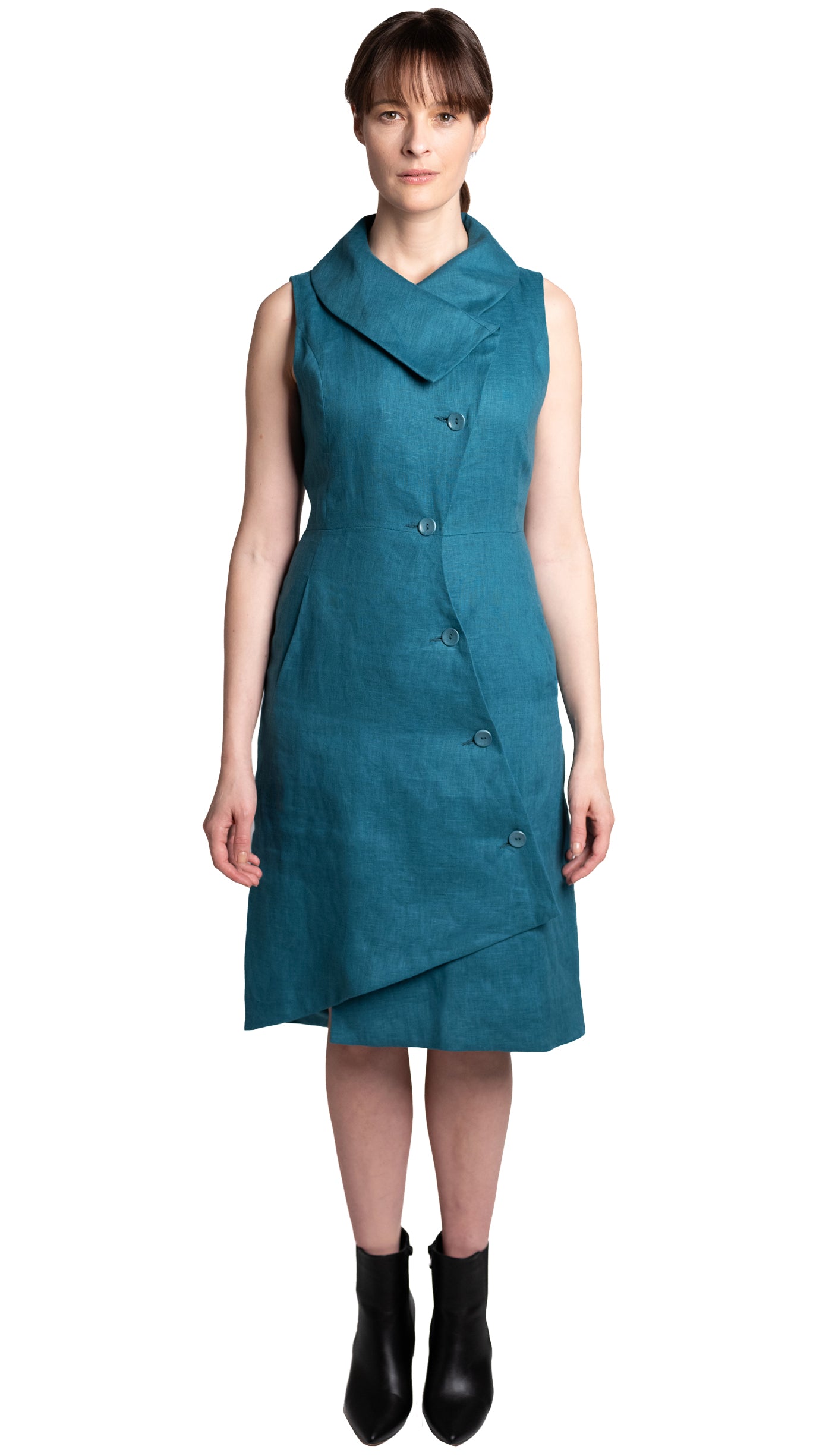 Linen Swerve Vest Dress