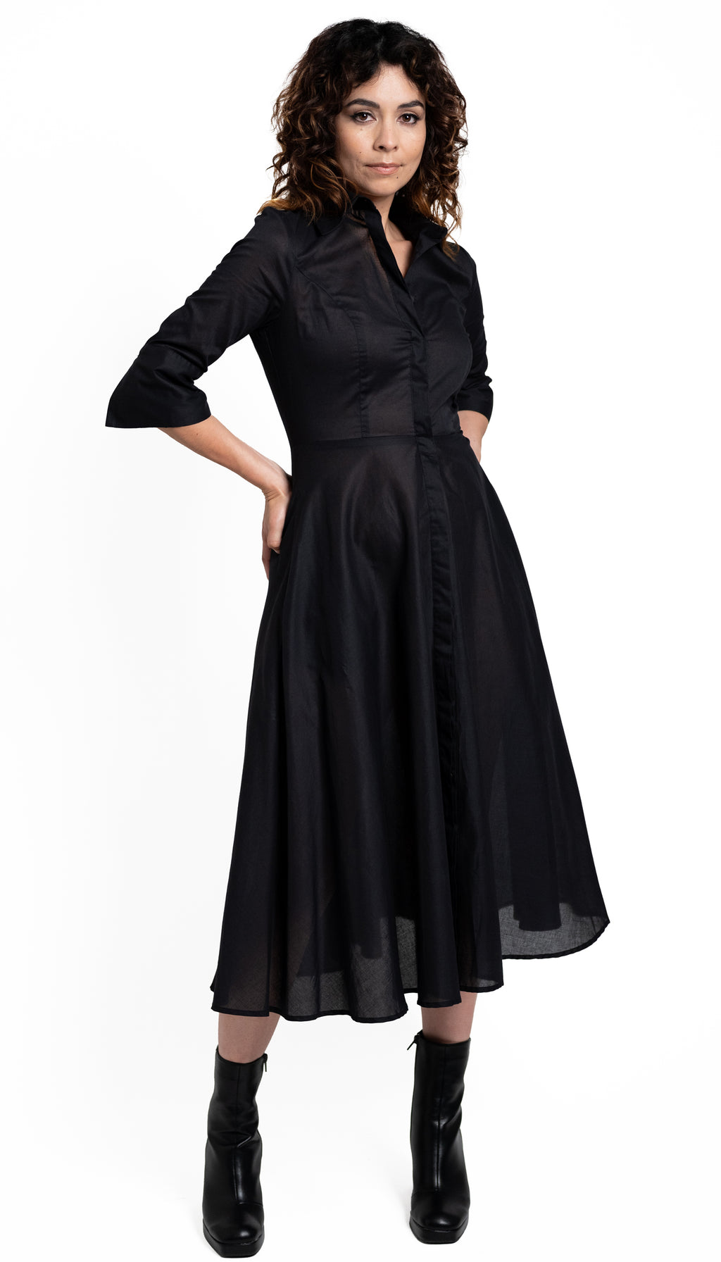 Valeria ShirtDress/ Black