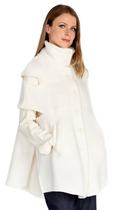 Convertible Cape/ Vest Shearling Fleece/ Winter White