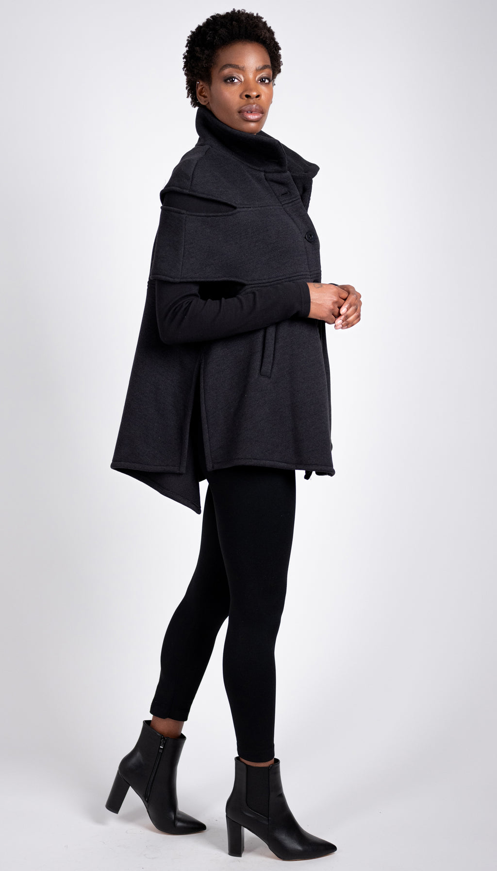 Convertible Cape/ Vest Sweater Fleece