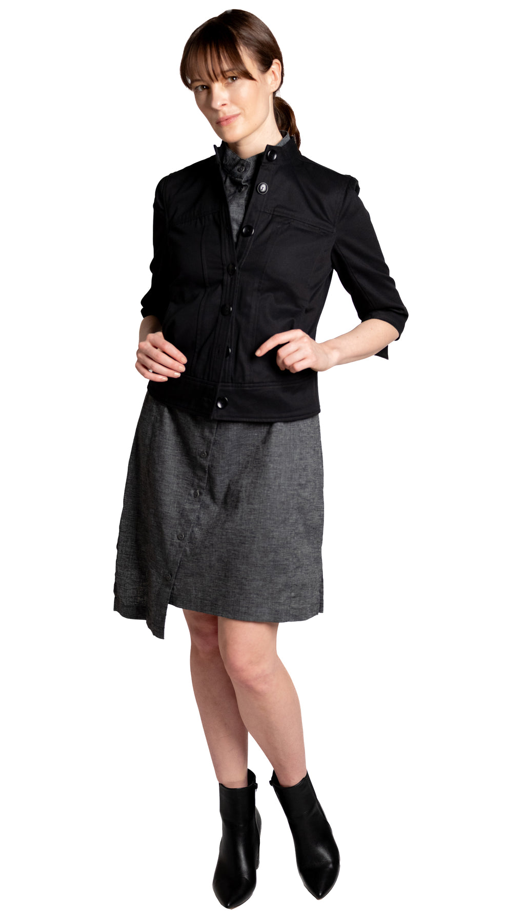 Non-Jean, Jean Jacket/ Organic Cotton Twill : Black