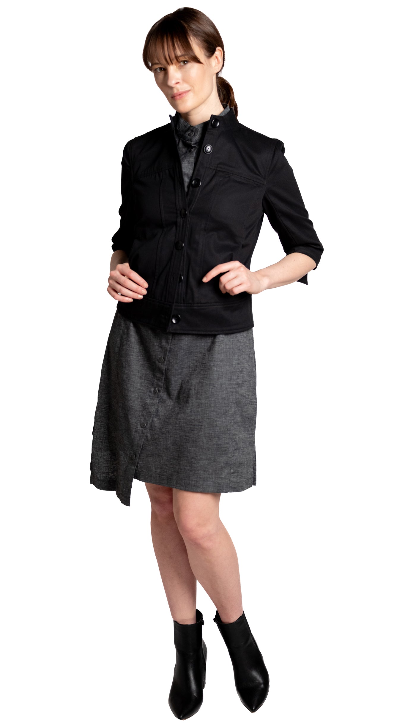 Non-Jean, Jean Jacket/ Organic Cotton Twill : Black