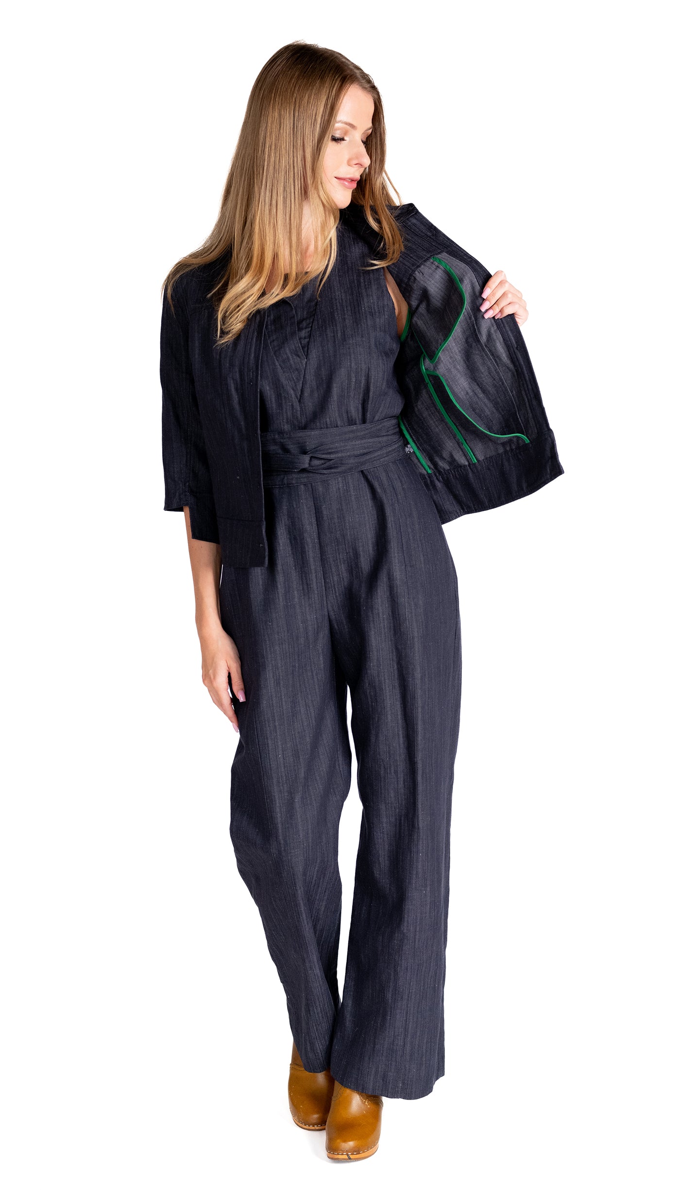 Alondra Jumpsuit/ Indigo Linen