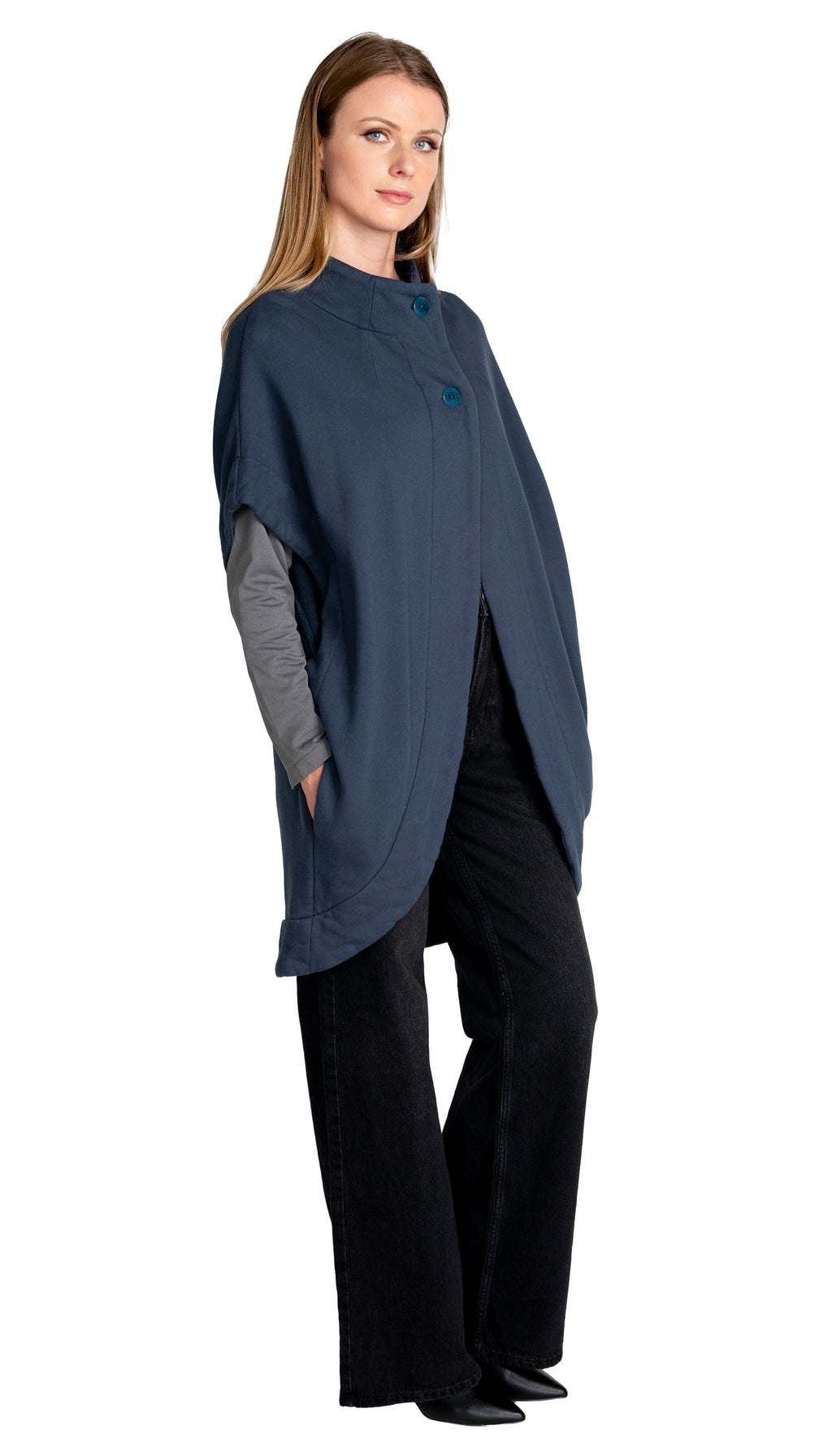Cocoon Fleece Sweatshirt Cardi/ Ultramarine