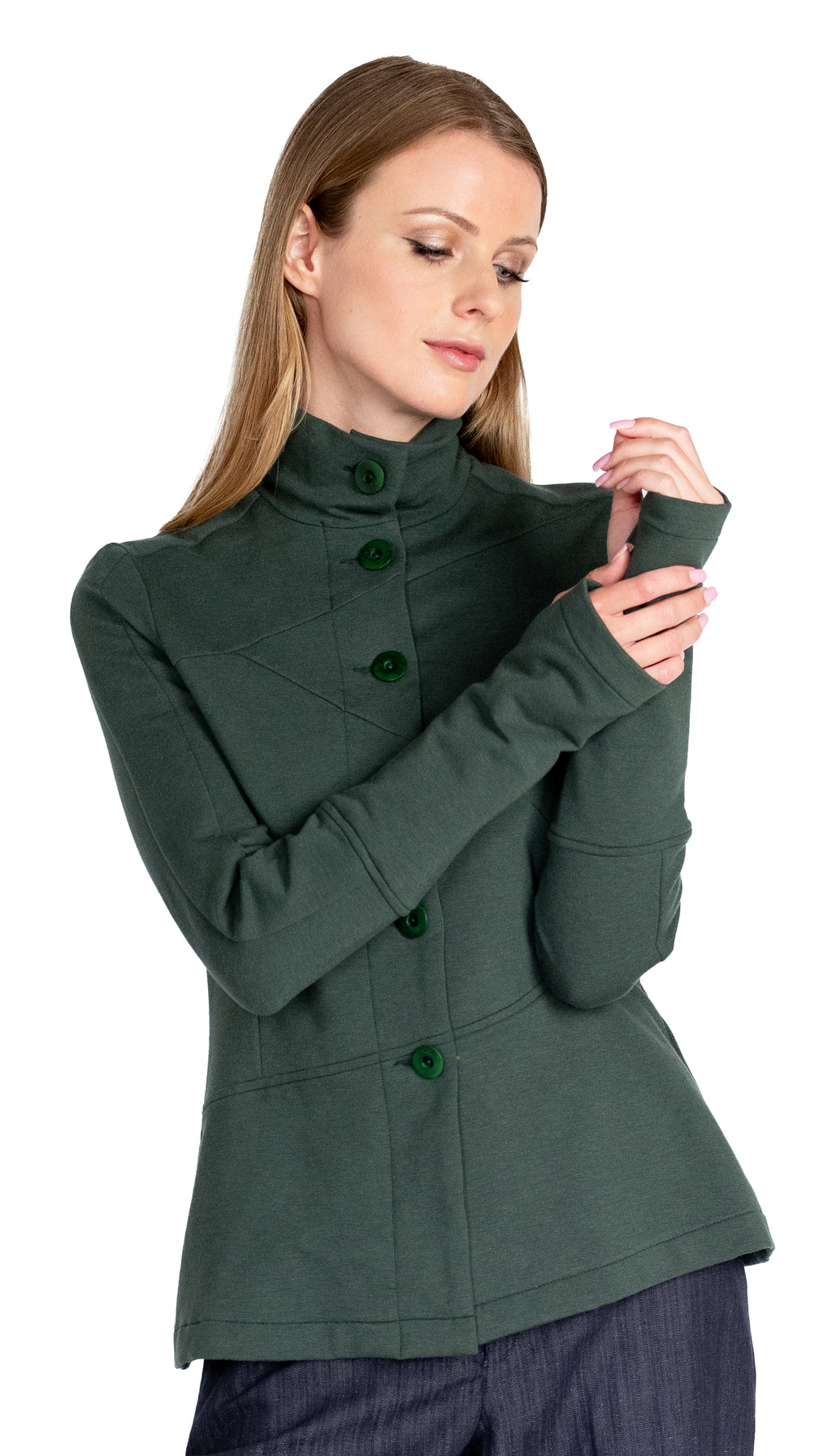 NV Button Front Organic Sweatshirt