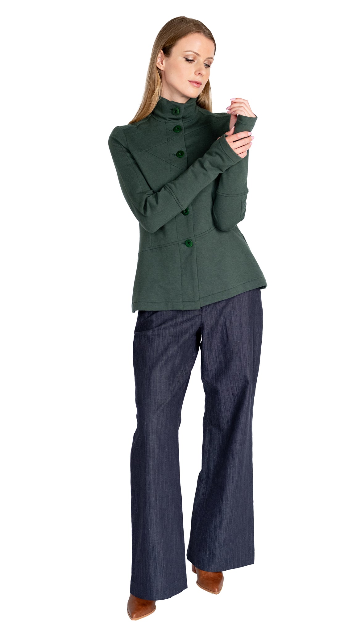 NV Button Front Organic Sweatshirt