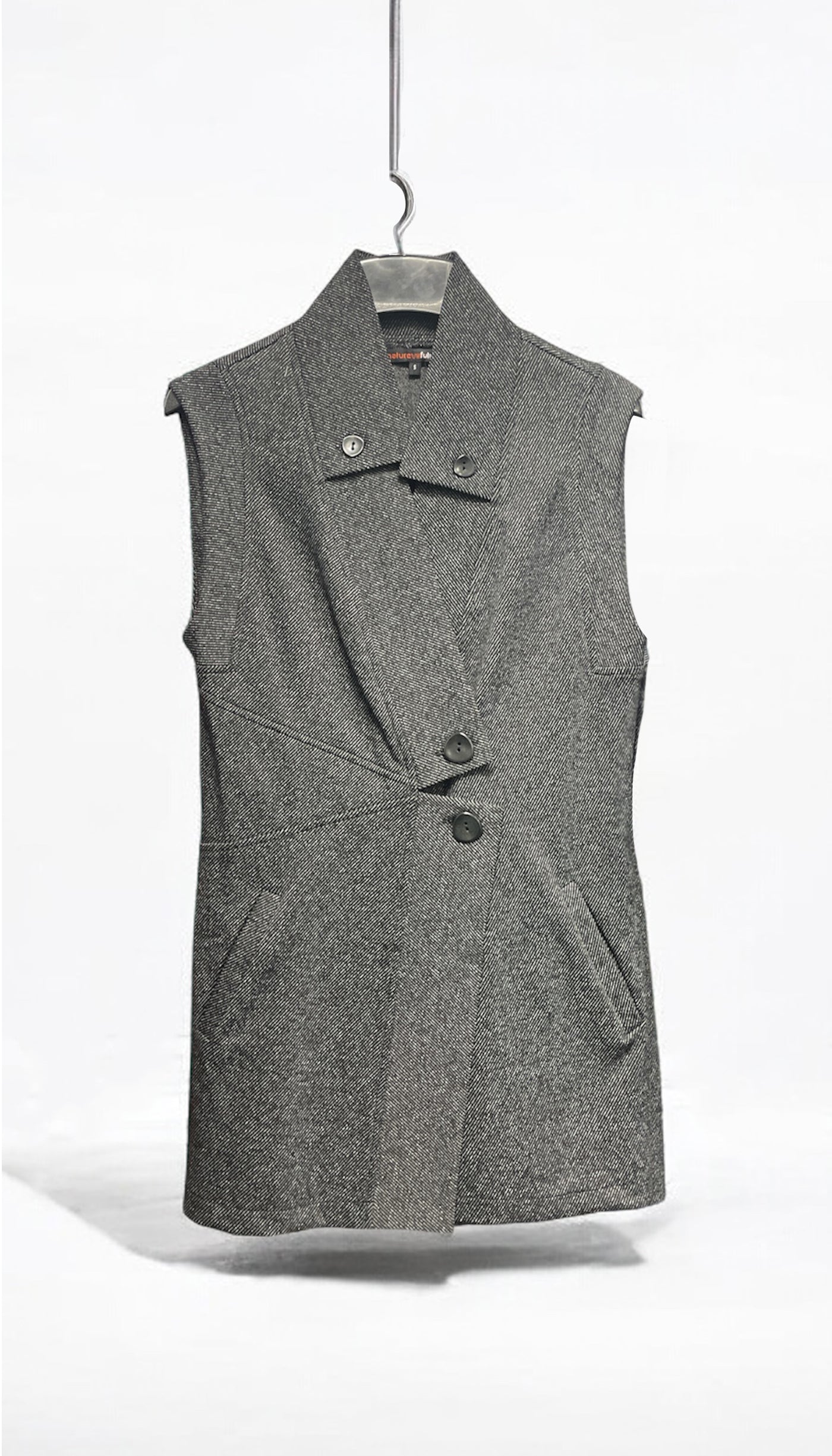 Double Collar Sweater Vest/ Viscose