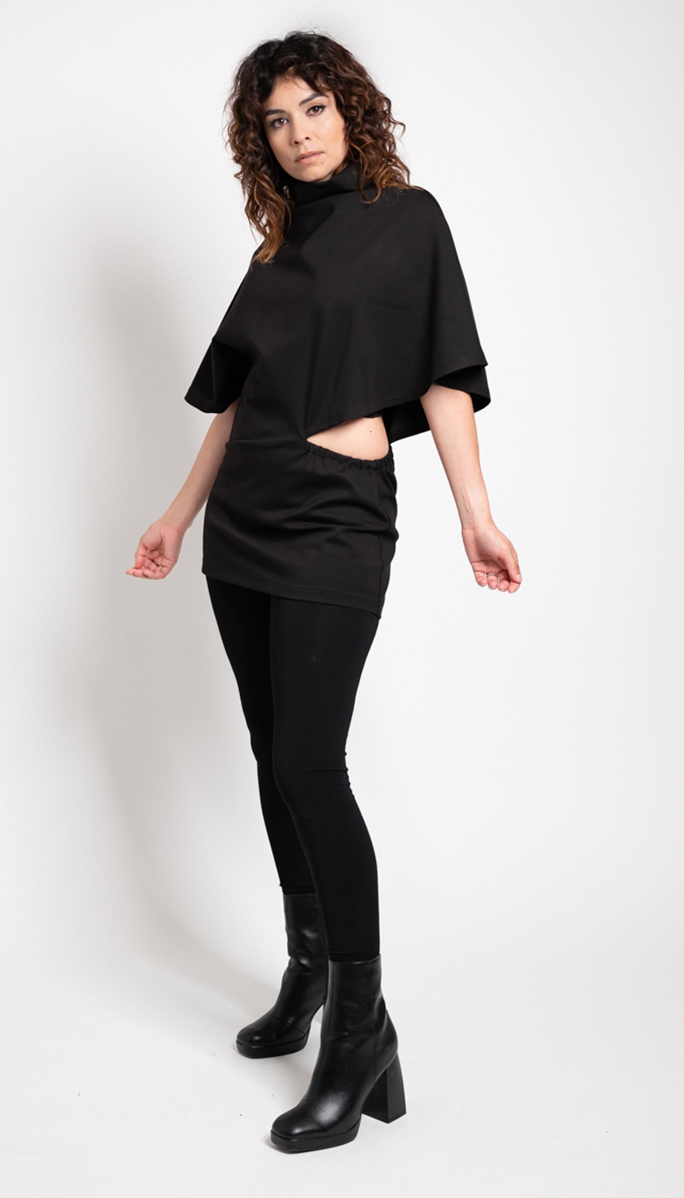 Poncho Tunic Top/ Charcoal