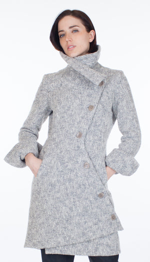 Swerve Coat/ Cloud/ Cotton/ Wool Novelty Texture