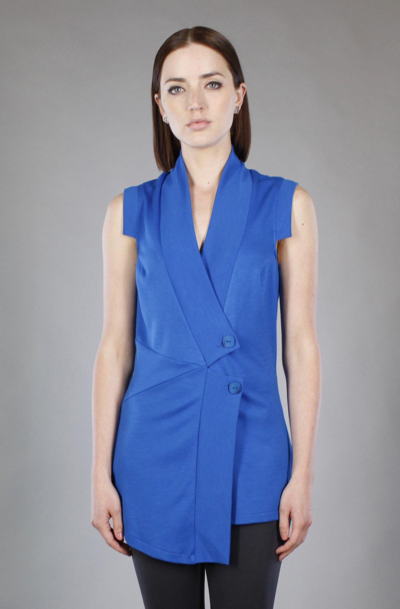 Pieced Vest/Tunic in Cobalt