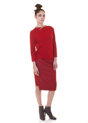 Split Angle Knit Top