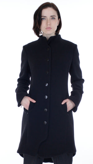Minimal Mock Coat/ Cashmere/Wool