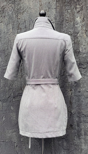 Wrap Tunic/Mini Dress / White Pattern