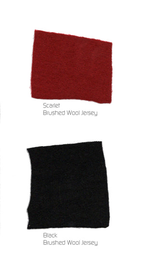 Double Collar Sweater Vest: Scarlet Red & Black