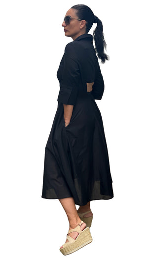 Valeria ShirtDress/ Black