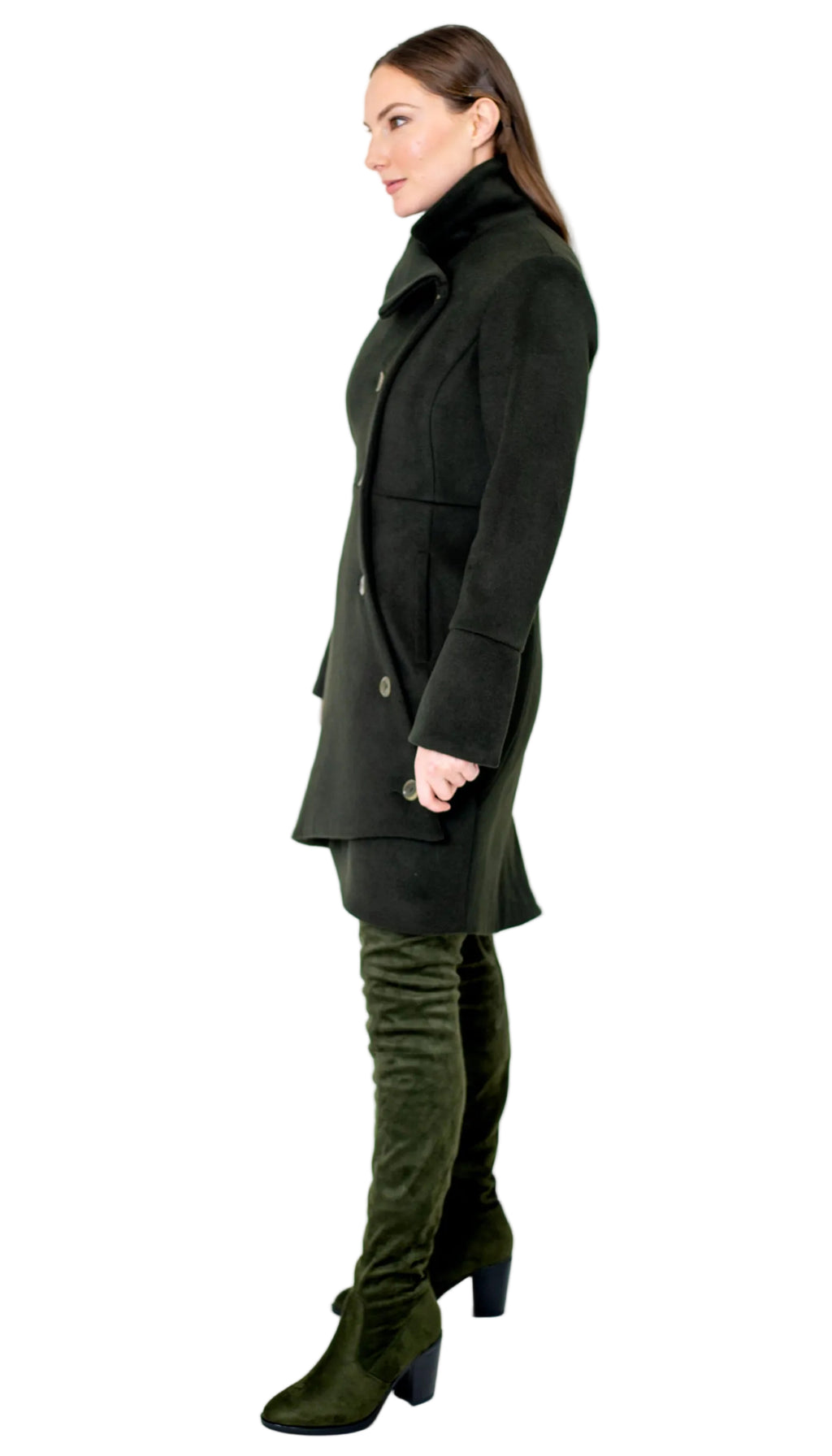 Swerve Coat / Wool/Nylon/Cashmere / Olive