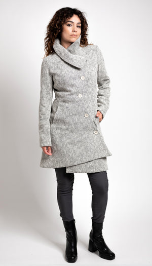 Swerve Coat/ Cloud/ Cotton/ Wool Novelty Texture